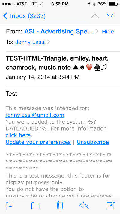 Emoji Email Subject Example Mobile iPhone