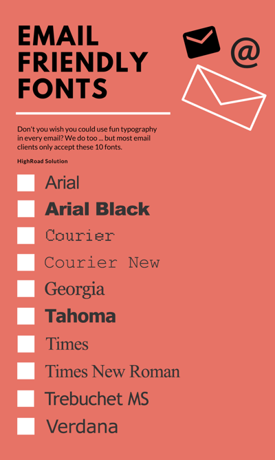 Knowledge Stop: Using the Right Fonts in Email Design