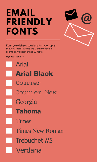 Email Friendly Fonts