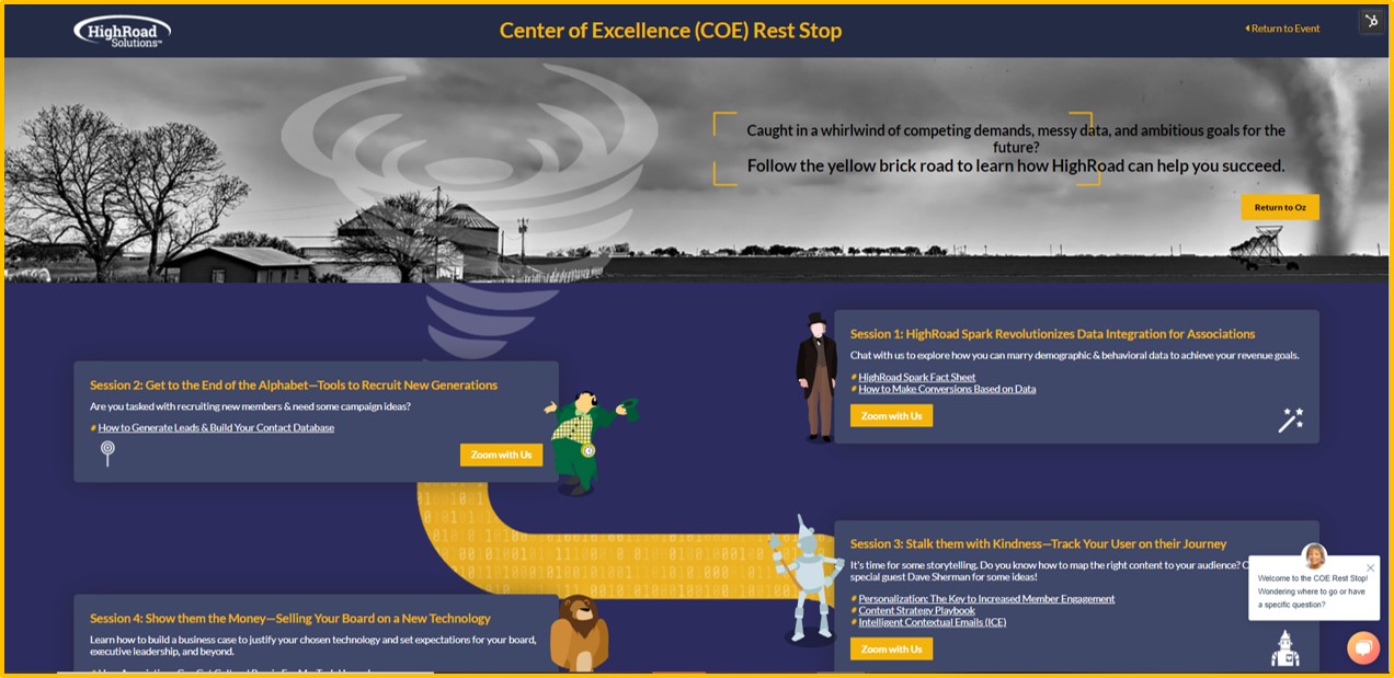 COE Rest Stop Landing Page